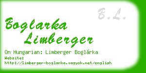 boglarka limberger business card
